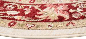 Makro Abra Kulatý koberec RIVOLI EF52C Klasický krémový červený Rozměr: průměr 100 cm