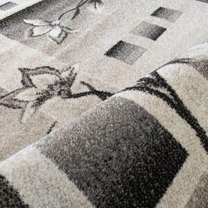 Makro Abra Kusový koberec moderní OTTO 02 Květy šedý Rozměr: 200x290 cm