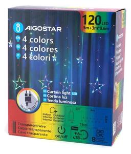Aigostar - LED Venkovní ván řetěz 120xLED/8 funkcí 6x0,6m IP44 multicolor + DO
