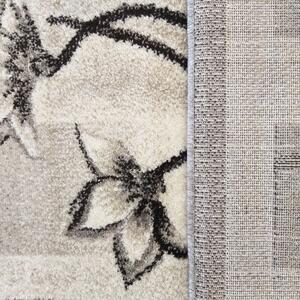 Makro Abra Kusový koberec moderní OTTO 02 Květy šedý Rozměr: 200x290 cm