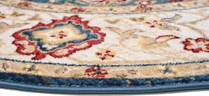 Makro Abra Kulatý koberec RIVOLI EE58A Klasický modrý krémový Rozměr: průměr 100 cm