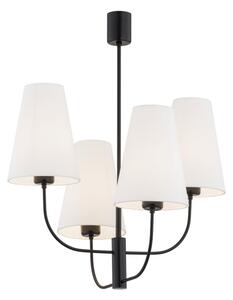 Argon 1822 - Lustr na tyči SAFIANO 4xE27/15W/230V černá