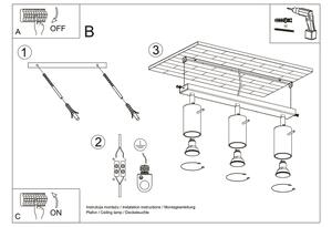 Brilagi - LED Bodové svítidlo ASMUS 3xGU10/7W/230V černá