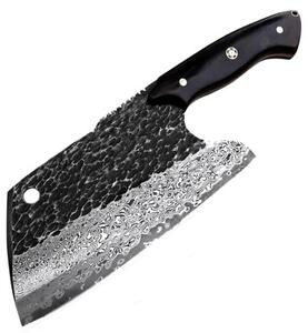 KnifeBoss damaškový sekáček Cleaver 7" (180 mm) Black Sandalwood VG-10