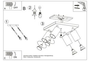 Brilagi - LED Bodové svítidlo ASMUS 4xGU10/7W/230V černá