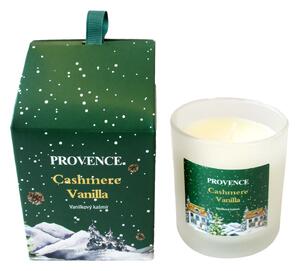 Vánoční vonná svíčka ve skle PROVENCE 20 hodin vanilkový kašmír