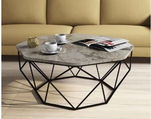 Designový konferenční stolek Gagenia 90 cm bílý mramor