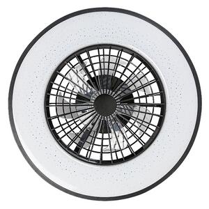 RABALUX 71334 Dalfon2 stropní svítidlo s ventilátorem D540mm LED 72W/2100lm 3000-6500K černá, stmívatelné, dálkový ovladač, starlight efekt