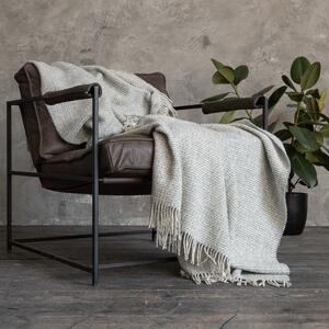 LinenMe Blue Wool Throw Bruno