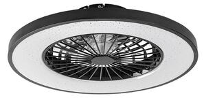 RABALUX 71334 Dalfon2 stropní svítidlo s ventilátorem D540mm LED 72W/2100lm 3000-6500K černá, stmívatelné, dálkový ovladač, starlight efekt