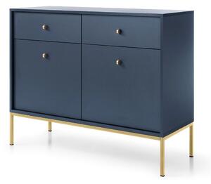 Komoda Mono námořnická modrá se zásuvkami (MKSZ104), navy/zlatá