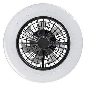 RABALUX 71329 Dalfon2 stropní svítidlo s ventilátorem D485mm LED 48W/1900lm 3000-6500K černá, stmívatelné, dálkový ovladač, starlight efekt