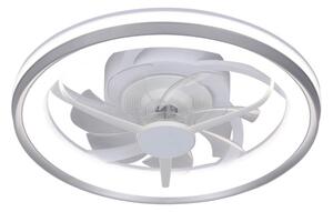 RABALUX 71335 Fanricius stropní svítidlo s ventilátorem D480mm LED 40W/2200lm 3000+4000+6000K stříbrná, stmívatelné, dálkový ovladač