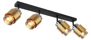 Globo 15560-4 - Bodové svítidlo MILLEY 4xE27/40W/230V černá/mosaz