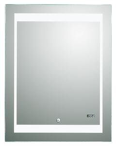 Zrcadlo s LED osvětlením Silver Futura, 70 × 90 cm