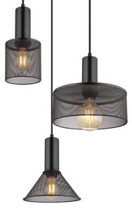 Globo 15648-3H - Lustr na lanku JEDD 3xE27/60W/230V černá