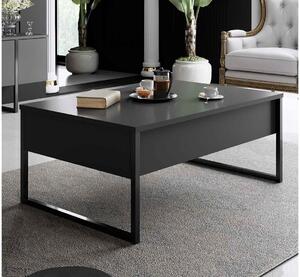 Designový konferenční stolek Hallan 90 cm antracitový/černý