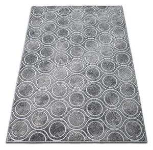 Makro Abra Kusový koberec ENIGMA 02 Kruhy geometrický šedý krémový Rozměr: 80x150 cm