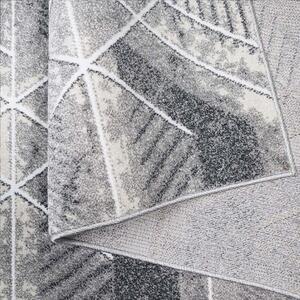 Makro Abra Kusový koberec ENIGMA 04 Geometrický šedý krémový Rozměr: 80x150 cm