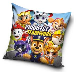 Povlak na polštářek 40x40 cm - Tlapková Patrola Purrfect Teamwork