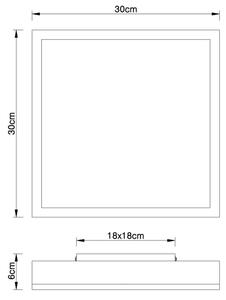 Globo 416080WWD1 - LED Stropní svítidlo DORO LED/12W/230V 30x30 cm