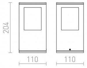 RED R10367 Venkovní svítidlo PONDER nástěnná černá 230V E27 18W IP44 - RED - DESIGN RENDL