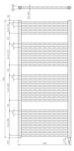 Aqualine - Koupelnový elektrický radiátor DIRECT-E 400W/230V 132 cm bílá