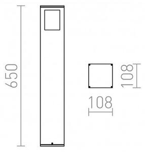 PONDER 65 stojanová černá 230V E27 18W IP44 - RED - DESIGN RENDL