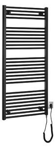 Aqualine - Koupelnový elektrický radiátor DIRECT-E 600W/230V 132 cm matná černá