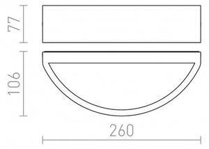 Venkovní svítidlo LESA nástěnná černá 230V E27 26W IP54 - RED - DESIGN RENDL