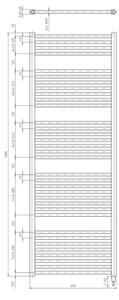 Aqualine - Koupelnový elektrický radiátor DIRECT-E 800W 168x60 cm bílá