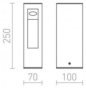 RED R10380 TREEZA LED 25 stojanová antracitová 230V/350mA LED 7W IP54 3000K - RED - DESIGN RENDL