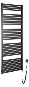 Aqualine - Koupelnový elektrický radiátor TONDI-E 800W 169x60 cm matná černá