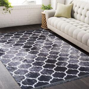 Makro Abra Moderní kusový koberec protiskluzový Horeca-New 101 černý Rozměr: 80x150 cm