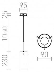 SANSSOUCI I závěsná matná černá 230V E27 60W - RED - DESIGN RENDL