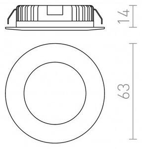 RED R10586 Svítidlo INEZ R chrom 12= LED 3W 120° IP44 3000K - RED - DESIGN RENDL