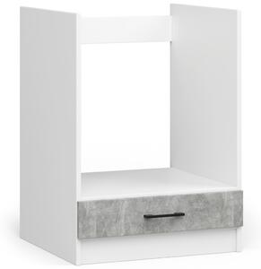 Sporáková skříňka 60 cm VERMINA - bílá / beton