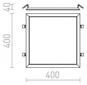 RED R12062 STRUCTURAL LED 40x40 zápustná bílá 230V LED 40W 3000K - RED - DESIGN RENDL