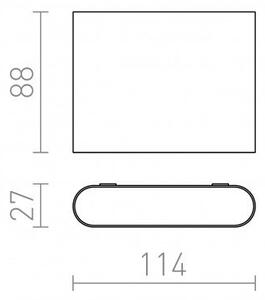 CHOIX nástěnná antracitová 230V LED 2x3W IP54 3000K - RED - DESIGN RENDL