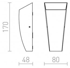 PIA nástěnná antracitová 230V LED 2x3W IP54 3000K - RED - DESIGN RENDL