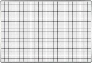 Magnetická tabule s odkládací poličkou MANAŽER L 120 x 90 cm (potisk) - čtverce 100 mm (101200901105)