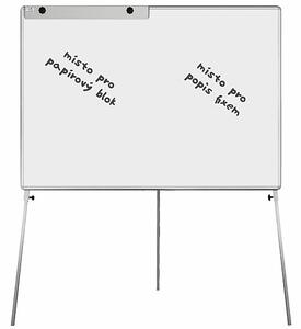 Flipchart magnetický DUO 150 x 100 cm - povrch email