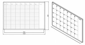 Plánovací tabule týdenní PK L 70 x 100 cm