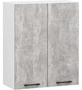 Horní kuchyňská skříňka 60 cm VERMINA - bílá / beton
