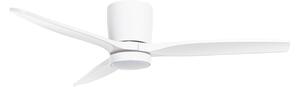 LED stropní ventilátor Sorin, bílý, CCT, IP44, 3 lopatky – Lucande Lucande, Sorin, Bílá, Obývací pokoj, Kov, Moderní
