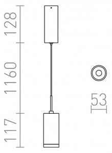BOGARD závěsná matná černá 230V LED 5W 40° 3000K - RED - DESIGN RENDL