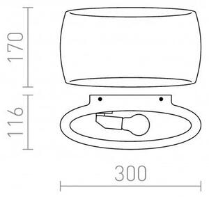 VERITA nástěnná sádrová 230V E27 33W - RED - DESIGN RENDL