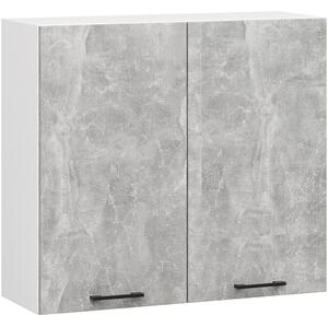 Horní kuchyňská skříňka 80 cm VERMINA - bílá / beton