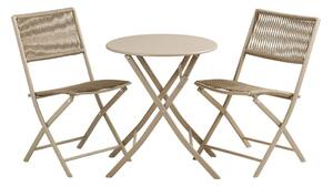 Béžový kovový zahradní jídelní set pro 2 Arcas – House Nordic