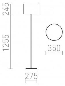 BOSANNA 150 stojanová bílé PVC/antracitová 230V E27 25W IP65 - RED - DESIGN RENDL